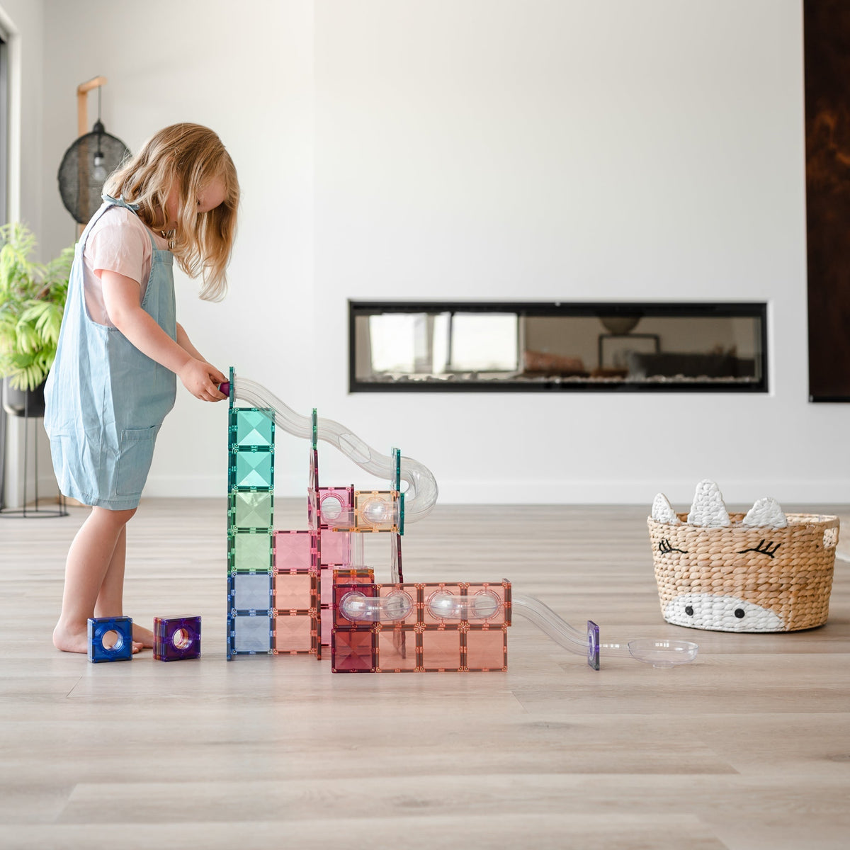 Pastel Ball Run Expansion Pack - 80 pieces-Connetix-Modern Rascals