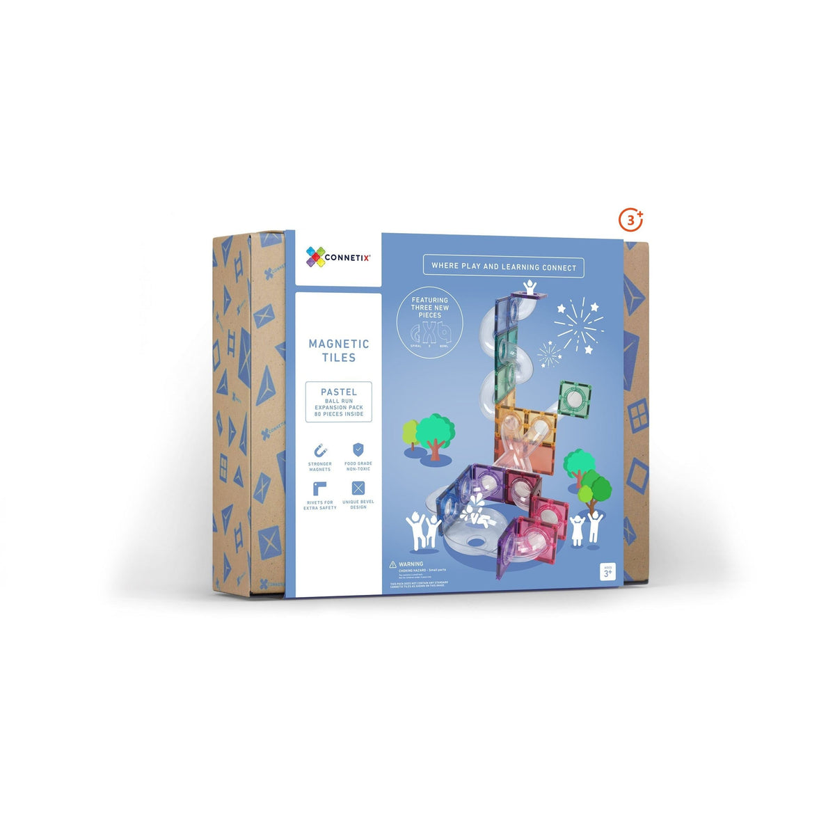 Pastel Ball Run Expansion Pack - 80 pieces-Connetix-Modern Rascals