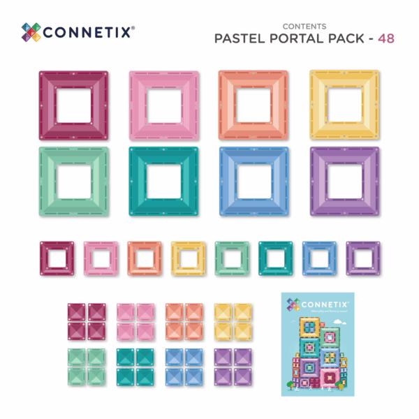 Pastel Portal Pack - 48 Pieces-Connetix-Modern Rascals