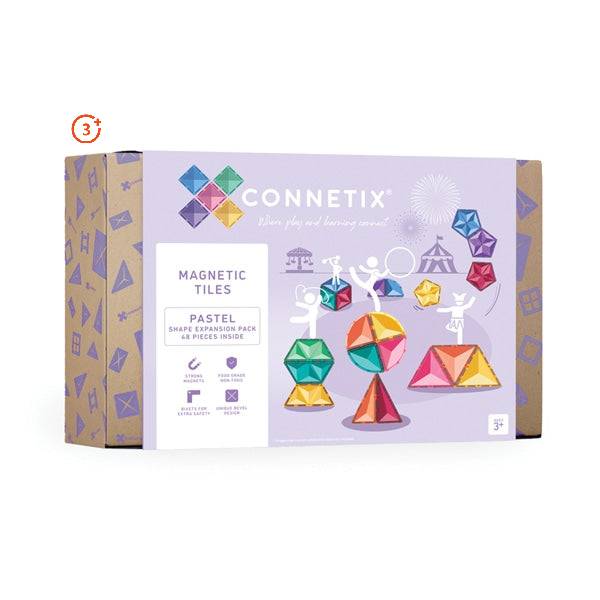 Pastel Shape Expansion Pack - 48 pieces-Connetix-Modern Rascals