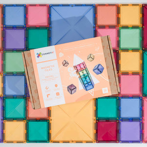 Pastel Square Pack - 40 pieces-Connetix-Modern Rascals