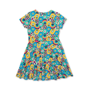 Patchwork Planet Short Sleeve Skater Dress - 1 Left Size 11-13 years-Kite-Modern Rascals