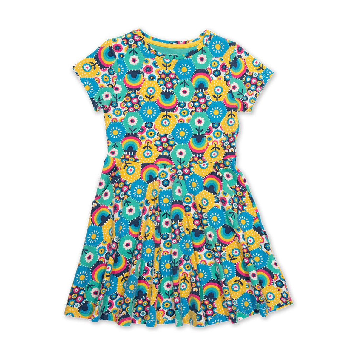 Patchwork Planet Short Sleeve Skater Dress - 1 Left Size 11-13 years-Kite-Modern Rascals