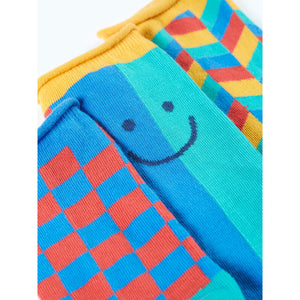 Patchwork Roly Bamboo Socks - 3 Pack - 2 Left Size 2-4 years-Frugi-Modern Rascals