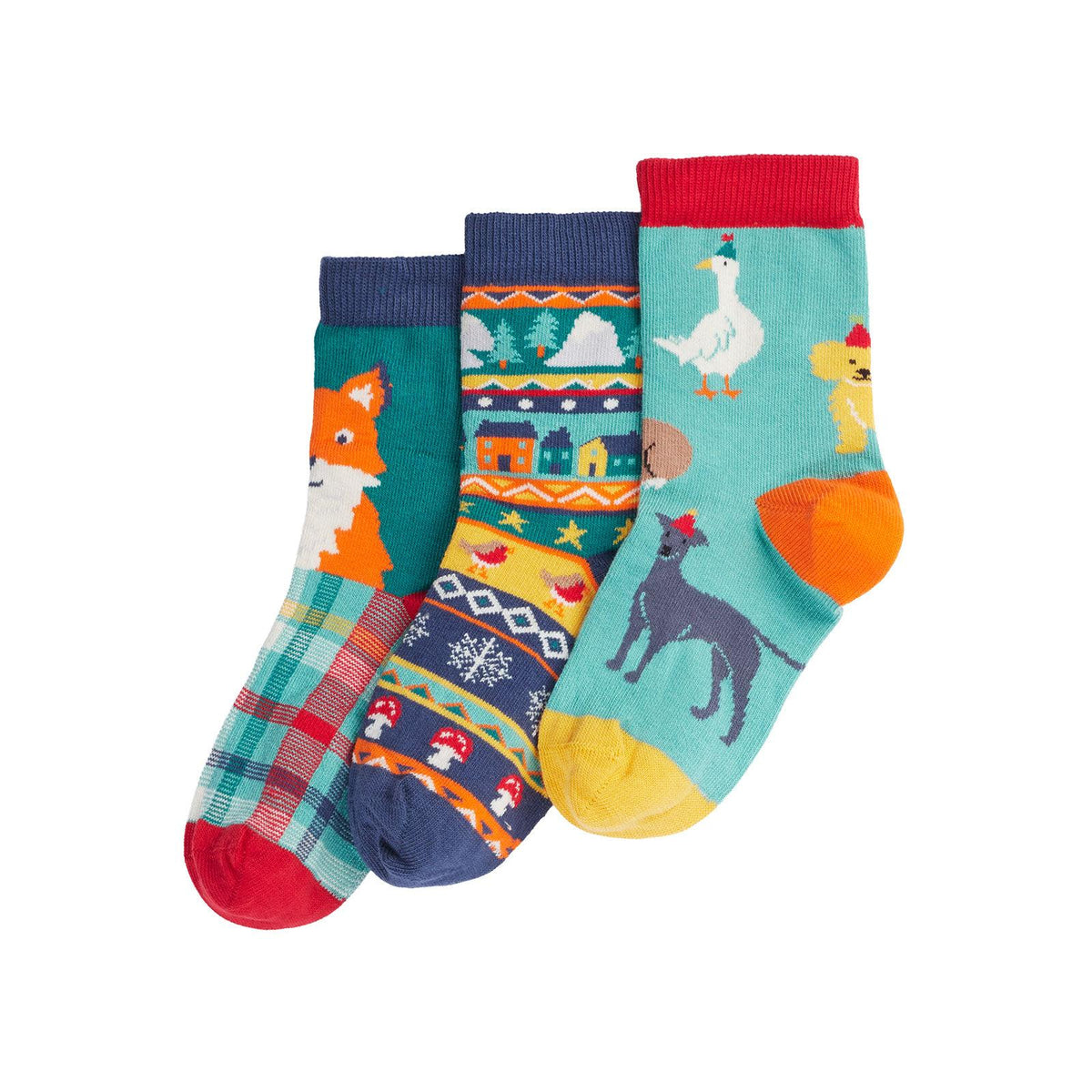 Paw-Ty Time Rock My Socks - 3 Pack-Frugi-Modern Rascals