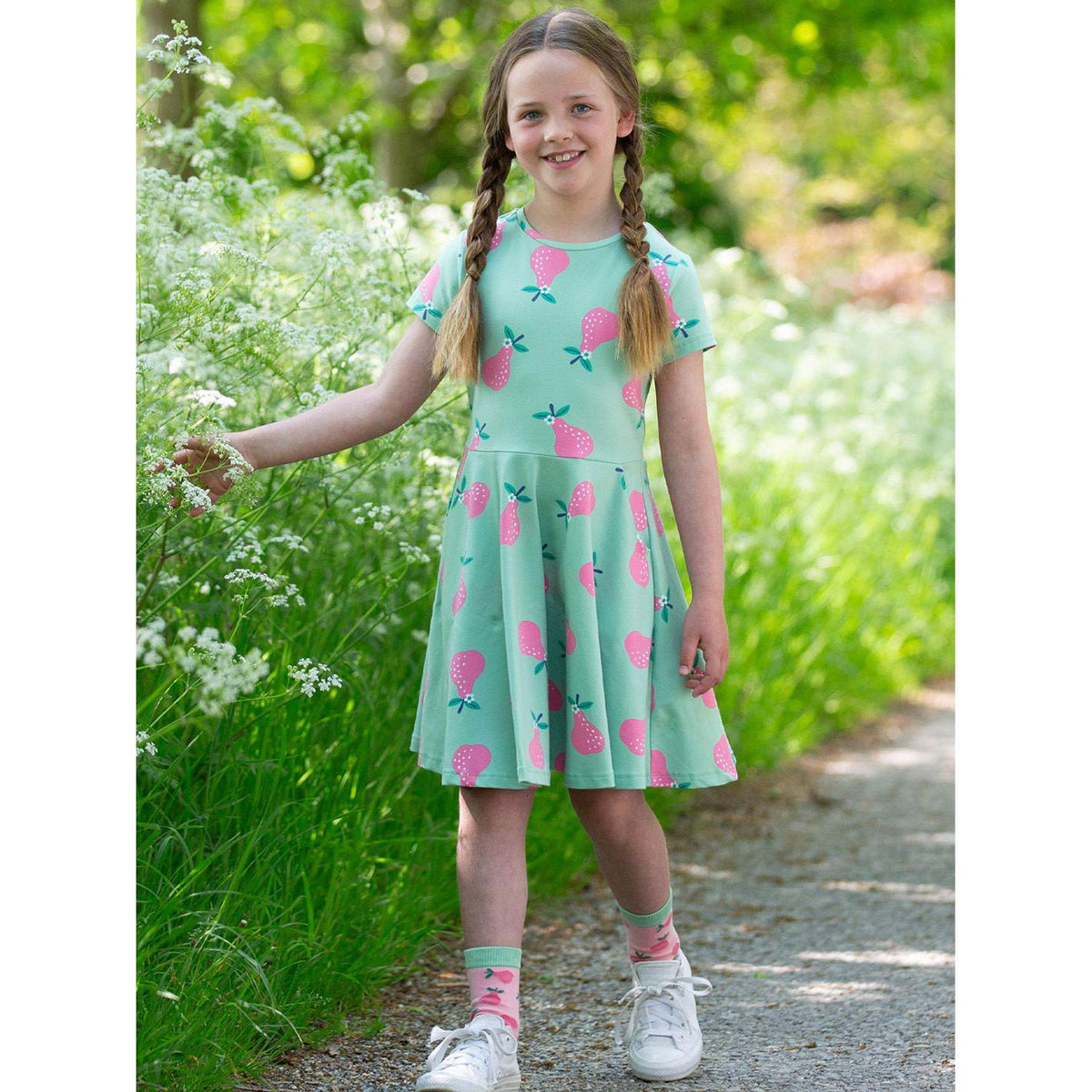Pear-fect Short Sleeve Skater Dress-Kite-Modern Rascals