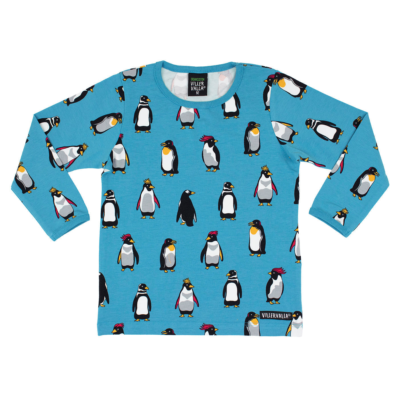 Penguin Long Sleeve Shirt in Sky - 1 Left Size 11-12 years-Villervalla-Modern Rascals