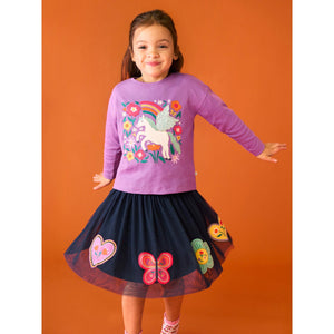 Periwinkle / Pegasus Bethany Applique Top-Frugi-Modern Rascals