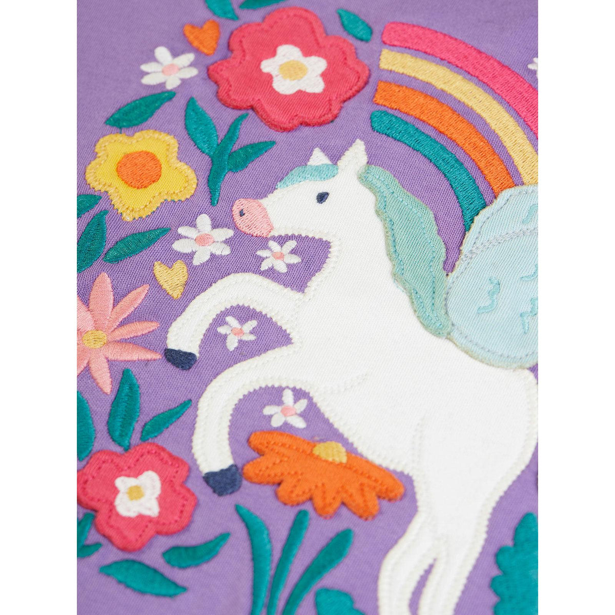 Periwinkle / Pegasus Bethany Applique Top-Frugi-Modern Rascals