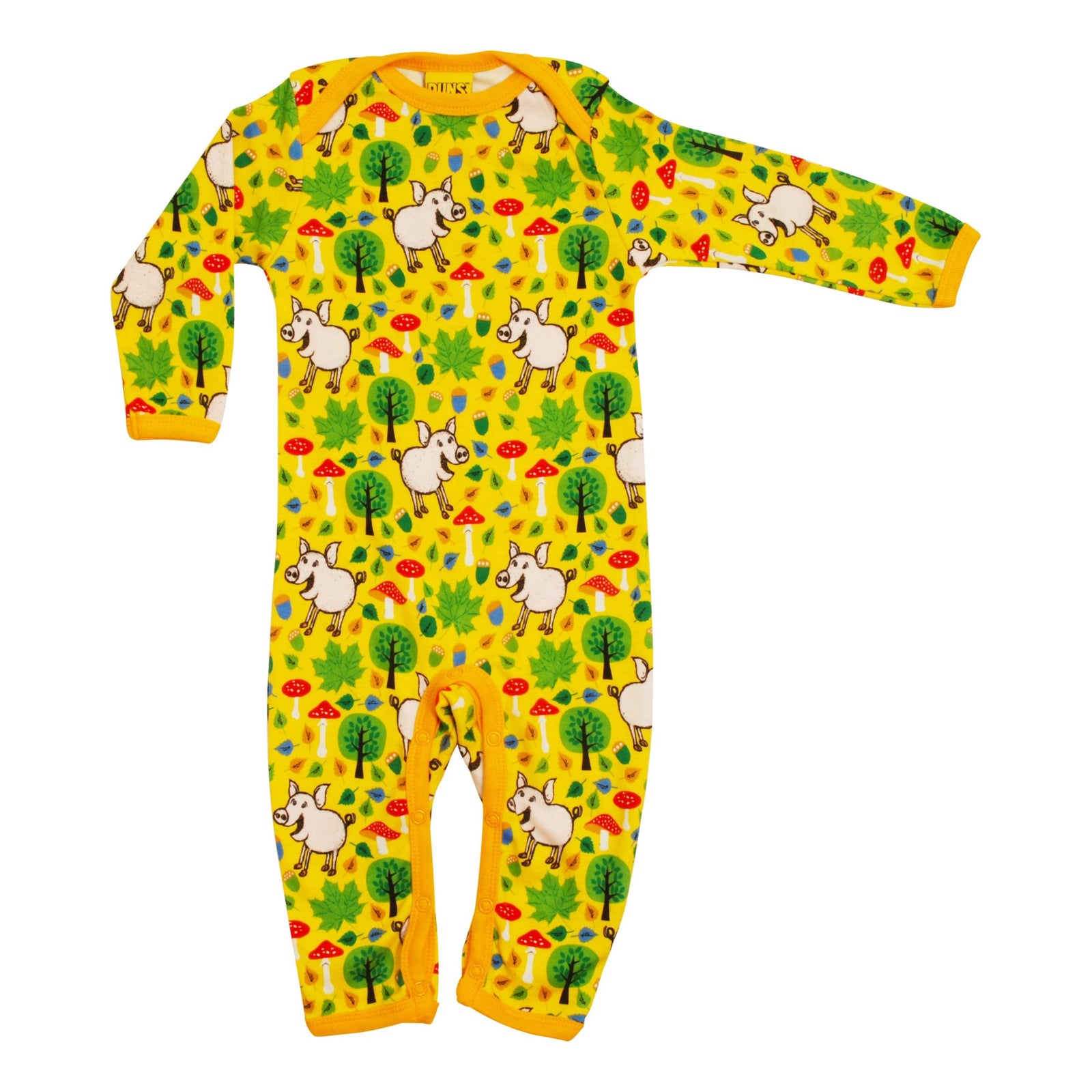 Pigs & Acorns - Lemon Chrome Long Sleeve Long Legged Suit - 2 Left Size 9-12 & 18-24 months-Duns Sweden-Modern Rascals