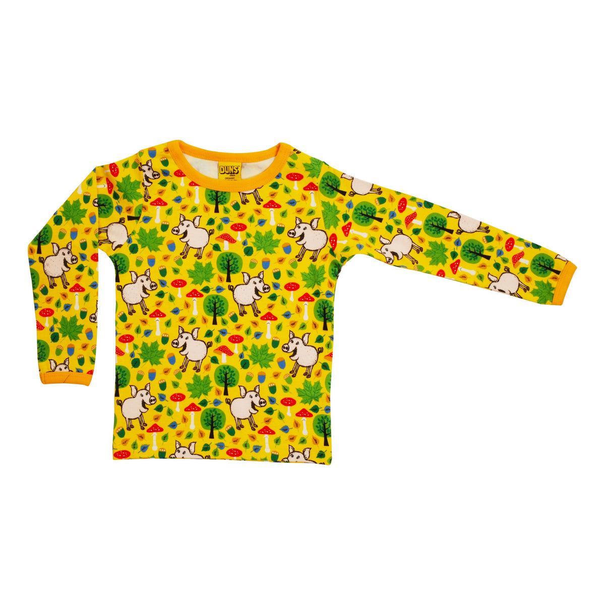 Pigs & Acorns - Lemon Chrome Long Sleeve Shirt - 1 Left Size 5-6 years-Duns Sweden-Modern Rascals