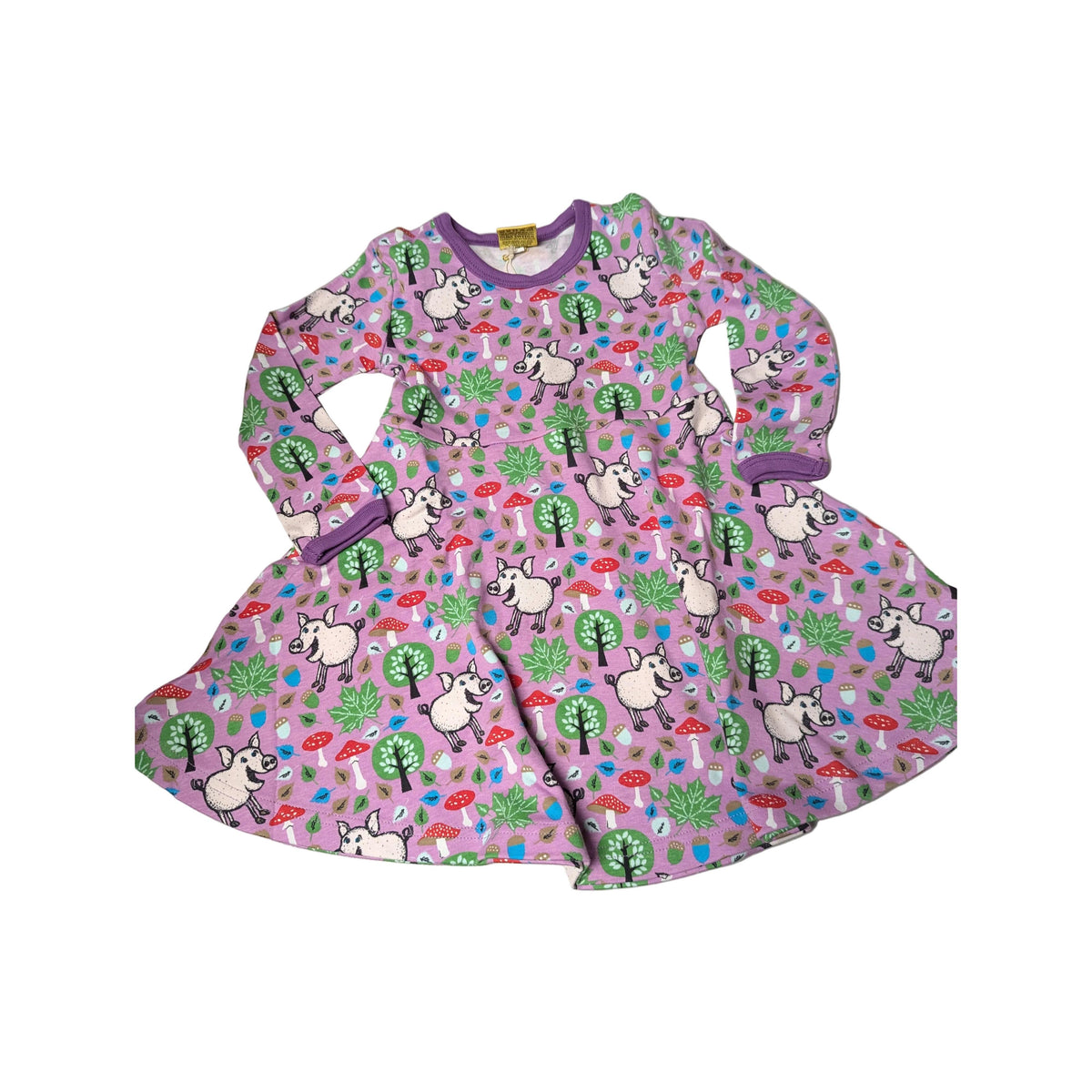Pigs & Acorns - Violet Tulle Long Sleeve Skater Dress - 2 Left Size 12-18 months & 9-10 years-Duns Sweden-Modern Rascals