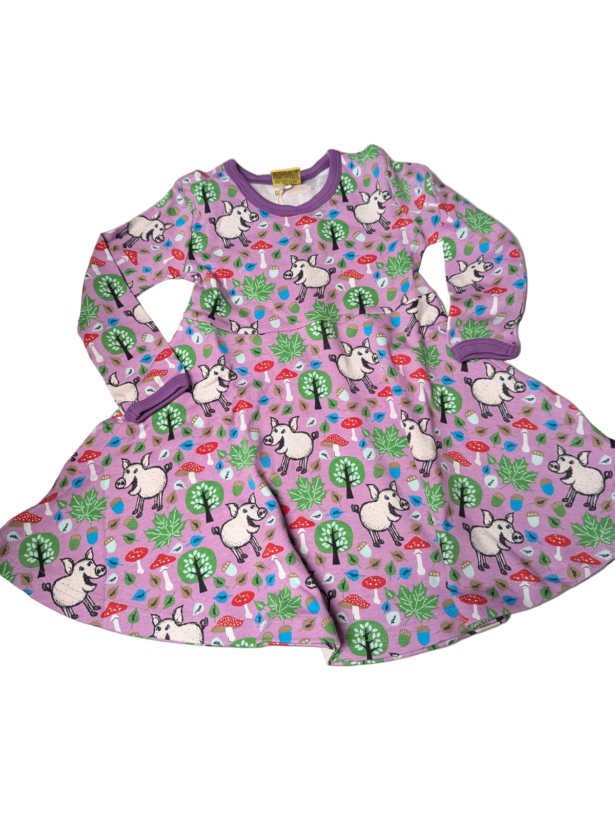 Pigs & Acorns - Violet Tulle Long Sleeve Skater Dress-Duns Sweden-Modern Rascals