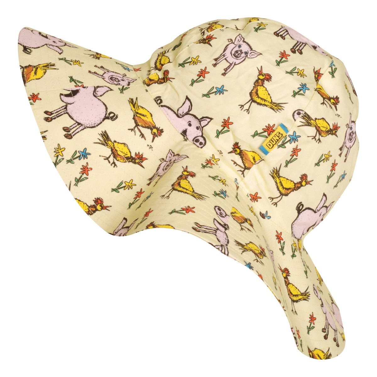 Pigs And Chicks - Green Woven Sunhat - 1 Left Size 42cm-Duns Sweden-Modern Rascals