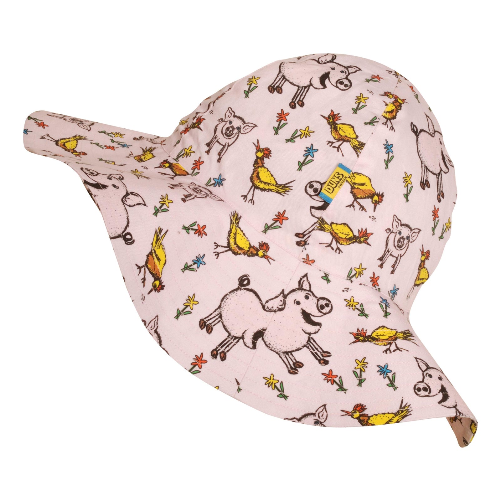 Pigs And Chicks - Pink Woven Sunhat - 1 Left Size 42cm-Duns Sweden-Modern Rascals