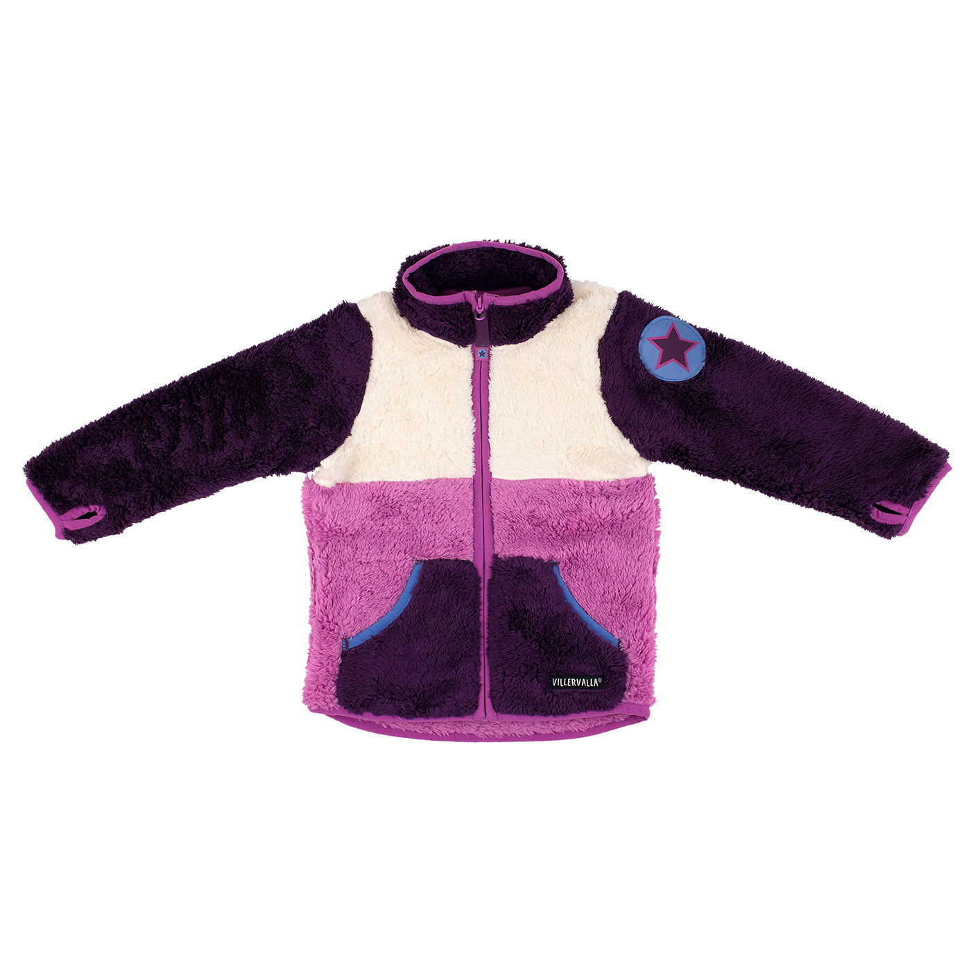 Pile Fleece Colourblock Sweater - Magnolia / Grape-Villervalla-Modern Rascals