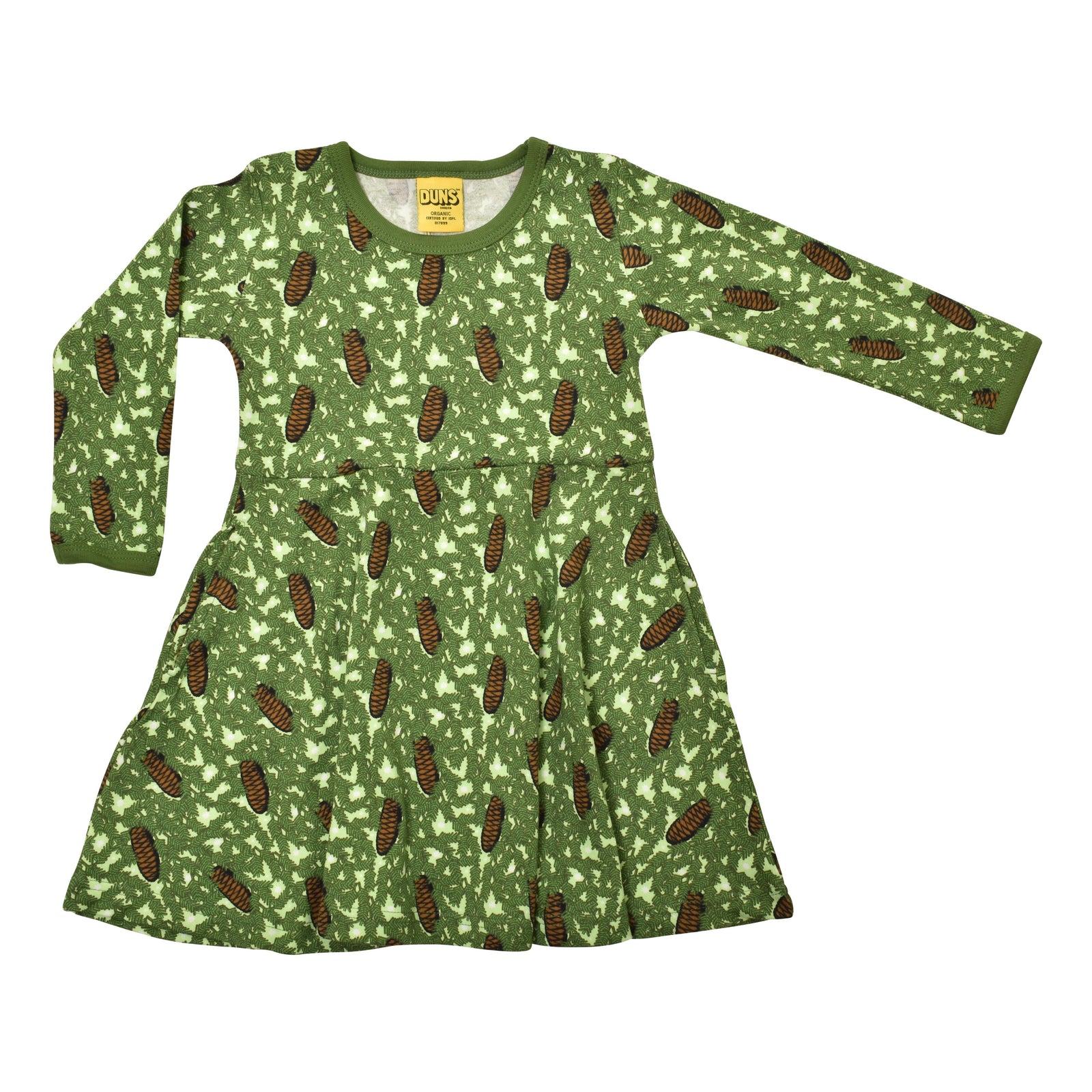 Pine Cone Long Sleeve Skater Dress-Duns Sweden-Modern Rascals