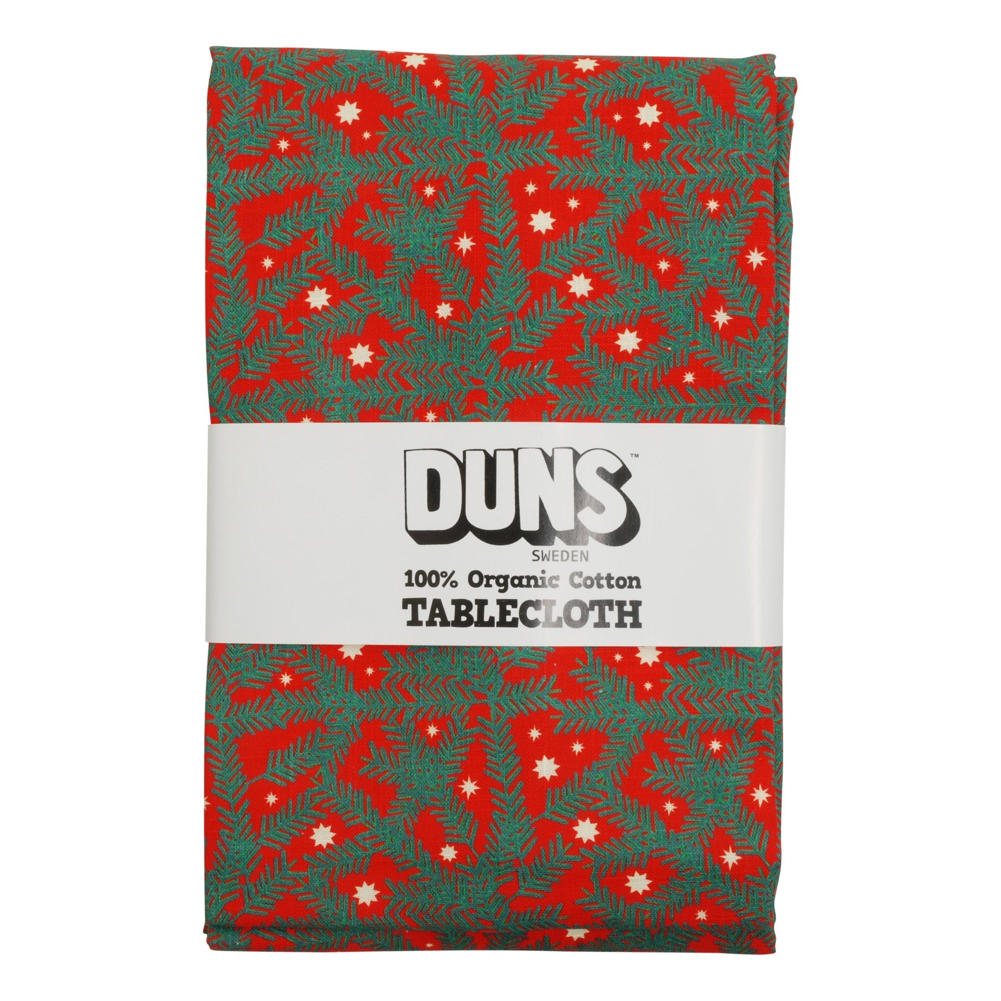 Pine Needle Red Tablecloth (cotton/linen blend)-Duns Sweden-Modern Rascals