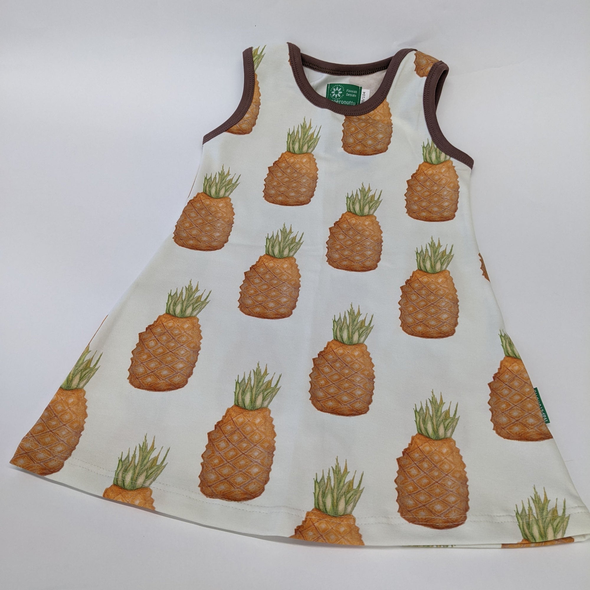 Pineapple Sleeveless Sun Dress - 2 Left Size 2-4 & 6-8 years-Naperonuttu-Modern Rascals