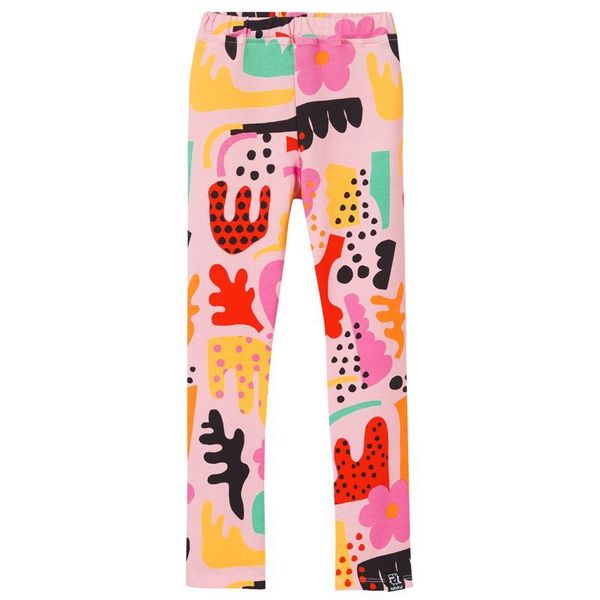 Pink Abstract Leggings - 1 Left Size 8-10 years-KuKuKid-Modern Rascals