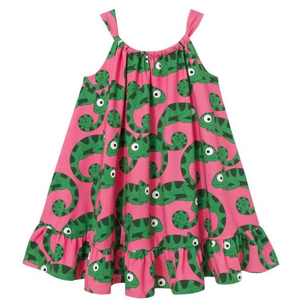 Pink Chameleons Bow Dress - 1 Left Size 2-4 years-KuKuKid-Modern Rascals