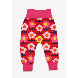 Pink Flower Print Baby Pants-Toby Tiger-Modern Rascals