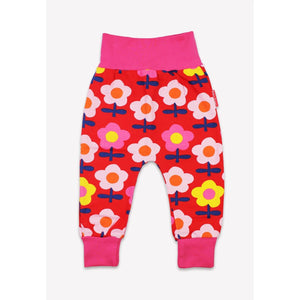 Pink Flower Print Baby Pants-Toby Tiger-Modern Rascals