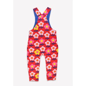 Pink Flower Print Dungarees-Toby Tiger-Modern Rascals