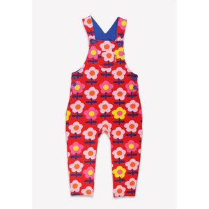 Pink Flower Print Dungarees-Toby Tiger-Modern Rascals