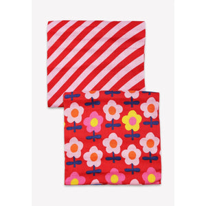 Pink Flower Print Muslin - 2-Pack-Toby Tiger-Modern Rascals