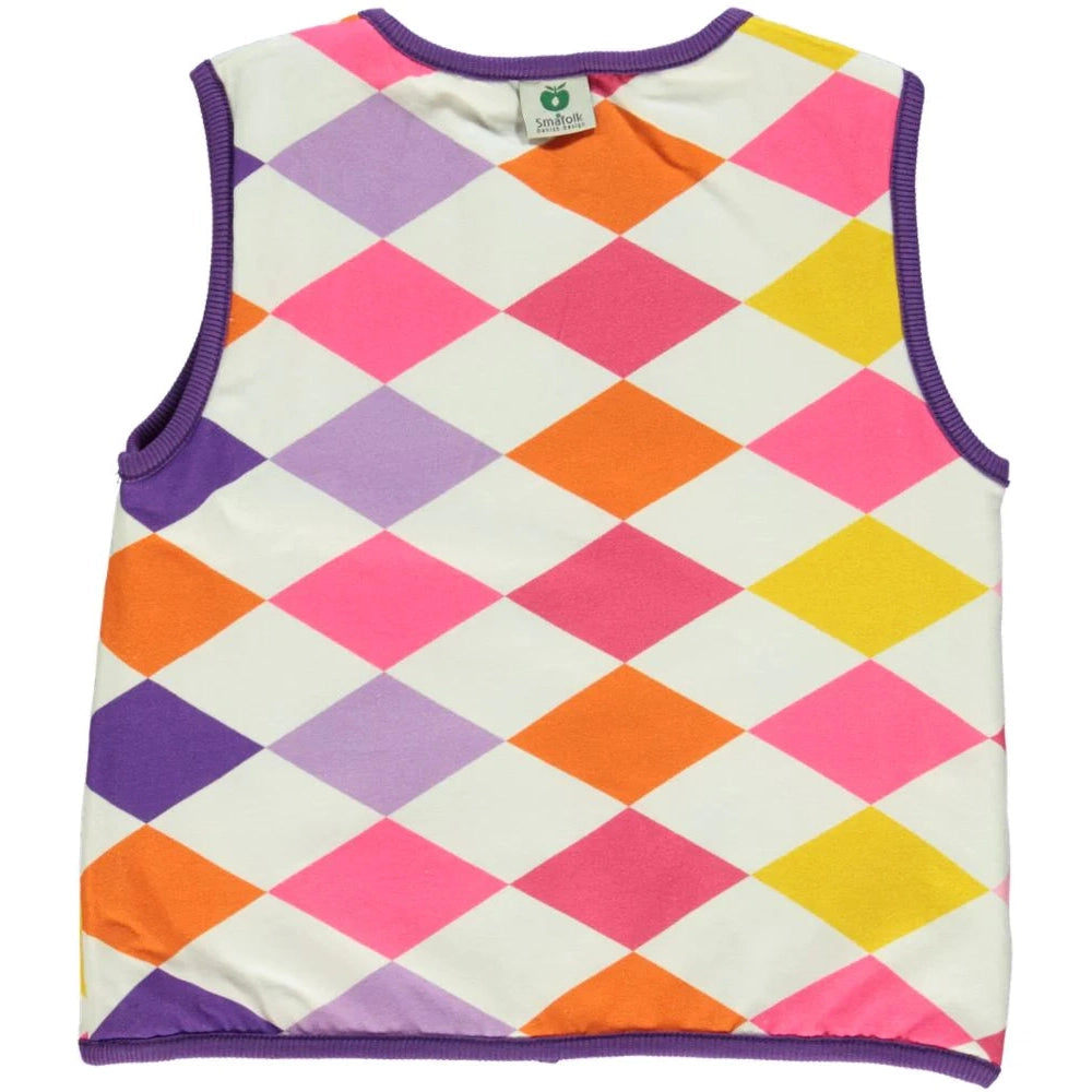 Pink Flower Reversible Vest - 1 Left Size 11-12 years-Smafolk-Modern Rascals