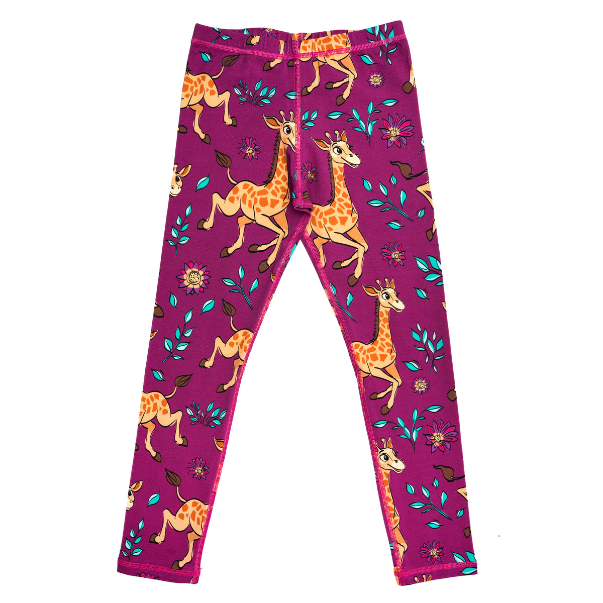 Pink Giraffes Leggings - 1 Left Size 8-10 years-Mullido-Modern Rascals