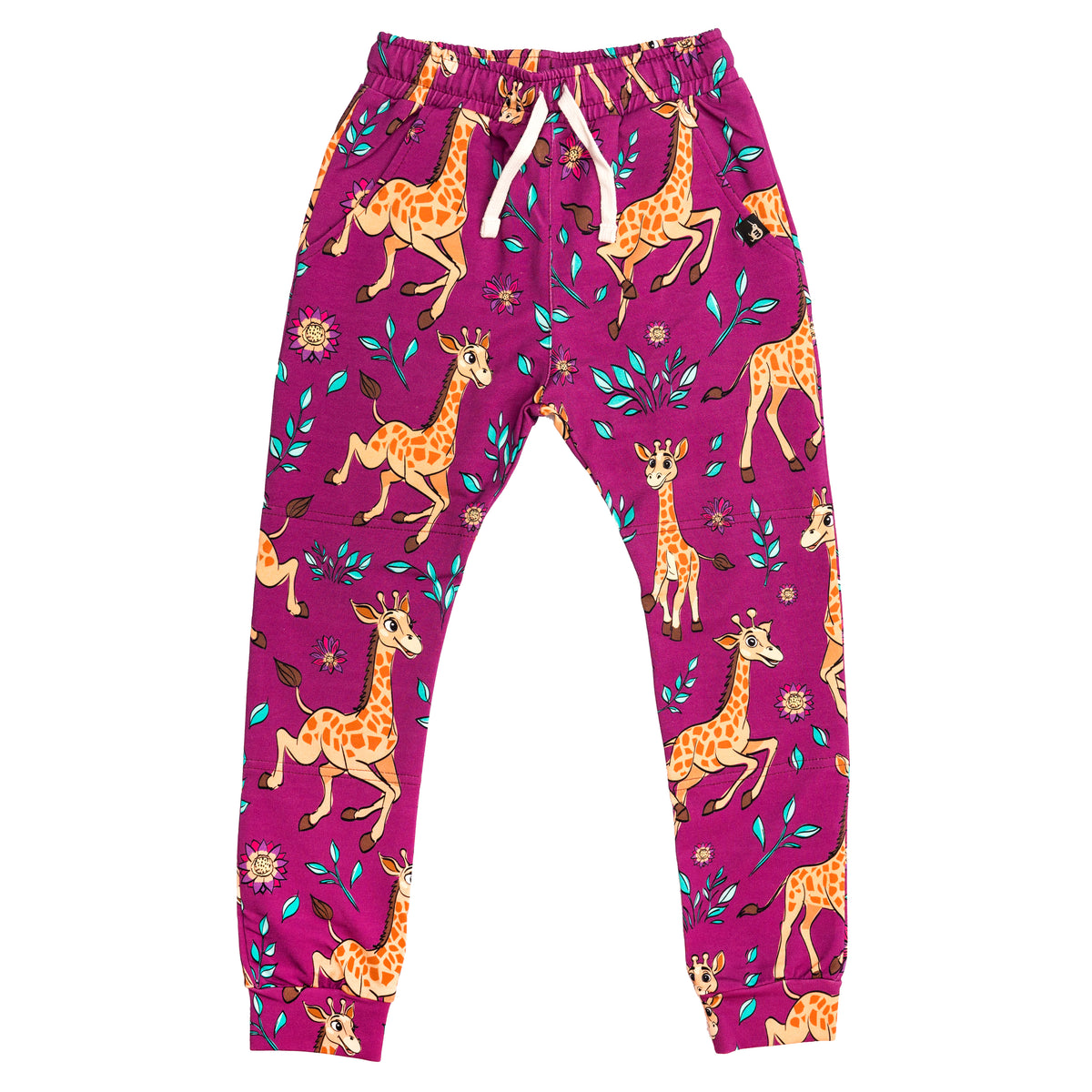 Pink Giraffes Sweatpants-Mullido-Modern Rascals