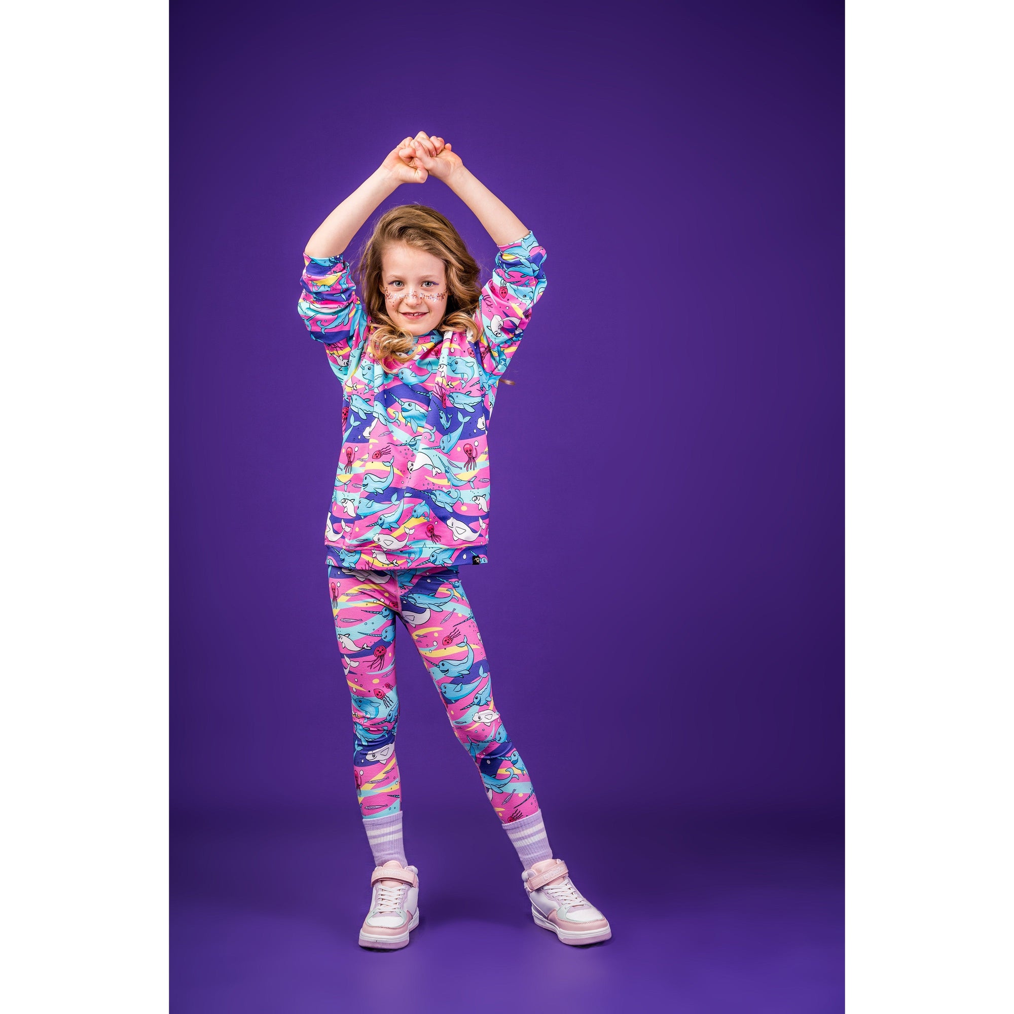 Pink Narwhals Leggings - 2 Left Size 2-4 & 8-10 years-Mullido-Modern Rascals