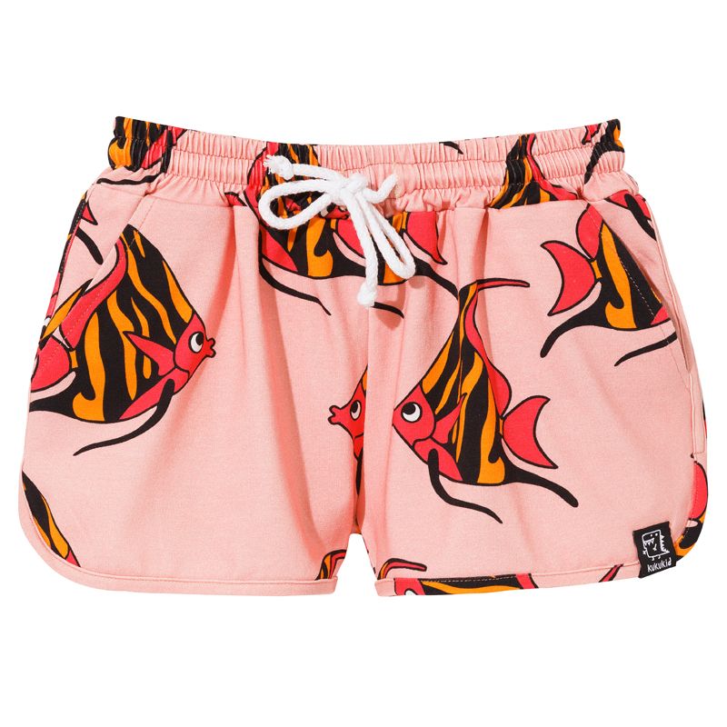Pink Orange Fish 80's Shorts - 1 Left Size 4-6 years-KuKuKid-Modern Rascals