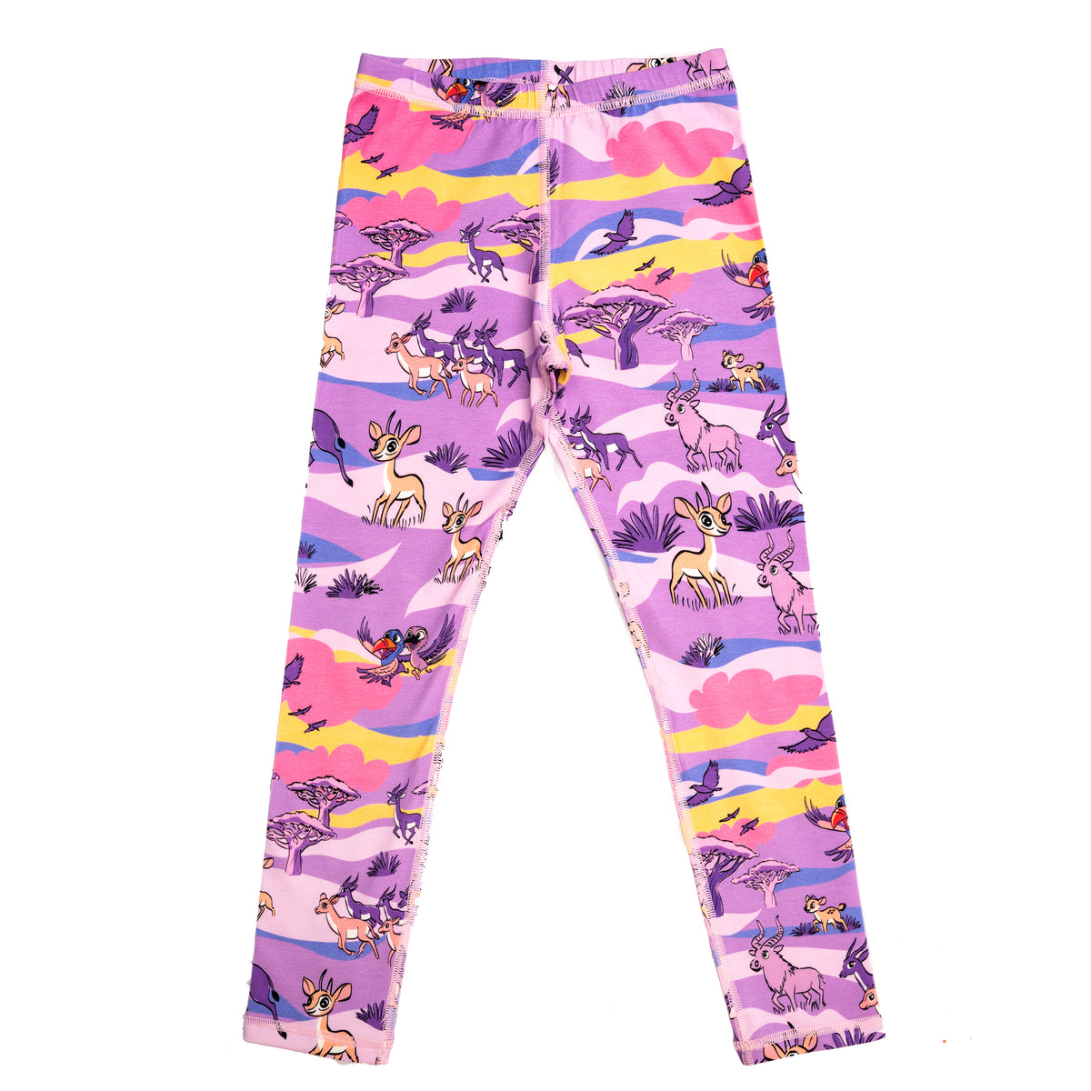 Pink Savanna Leggings - 1 Left Size 8-10 years-Mullido-Modern Rascals