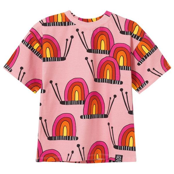 Pink Snails Short Sleeve Shirt-KuKuKid-Modern Rascals