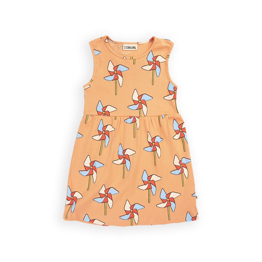 Pinwheel Rib Tank Top Dress - 2 Left Size 10-12 & 12-14 years-CARLIJNQ-Modern Rascals