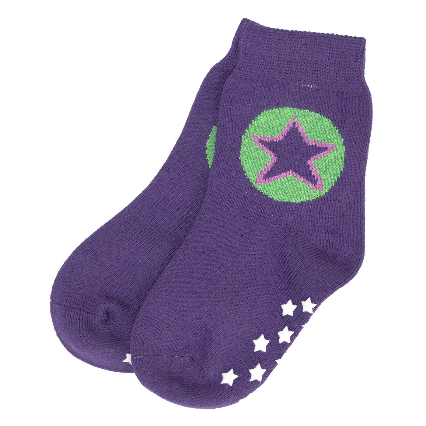 Plum Anti-Slip Socks - 2 Left Size 6-12 months-Villervalla-Modern Rascals
