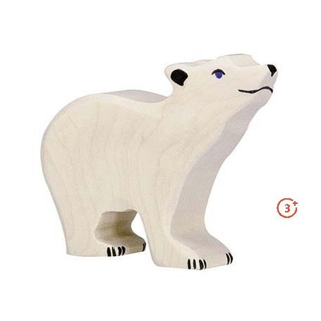 Polar Bear, Small with Head Raised-Holztiger-Modern Rascals