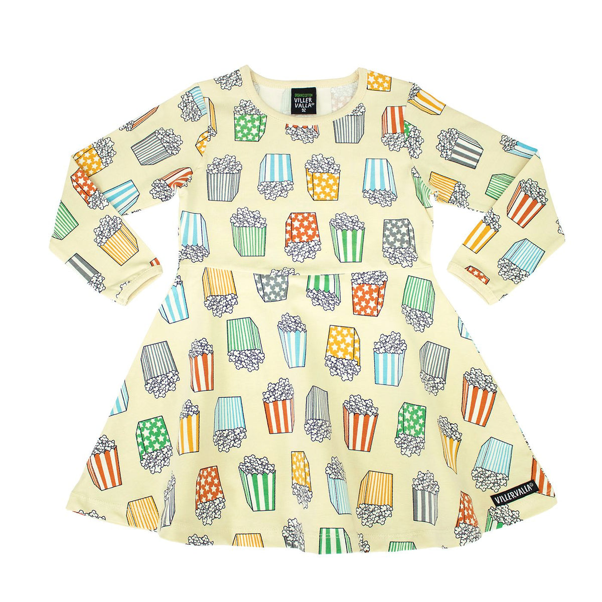Popcorn Half Circle Long Sleeve Dress - Oat - 1 Left Size 11-12 years-Villervalla-Modern Rascals