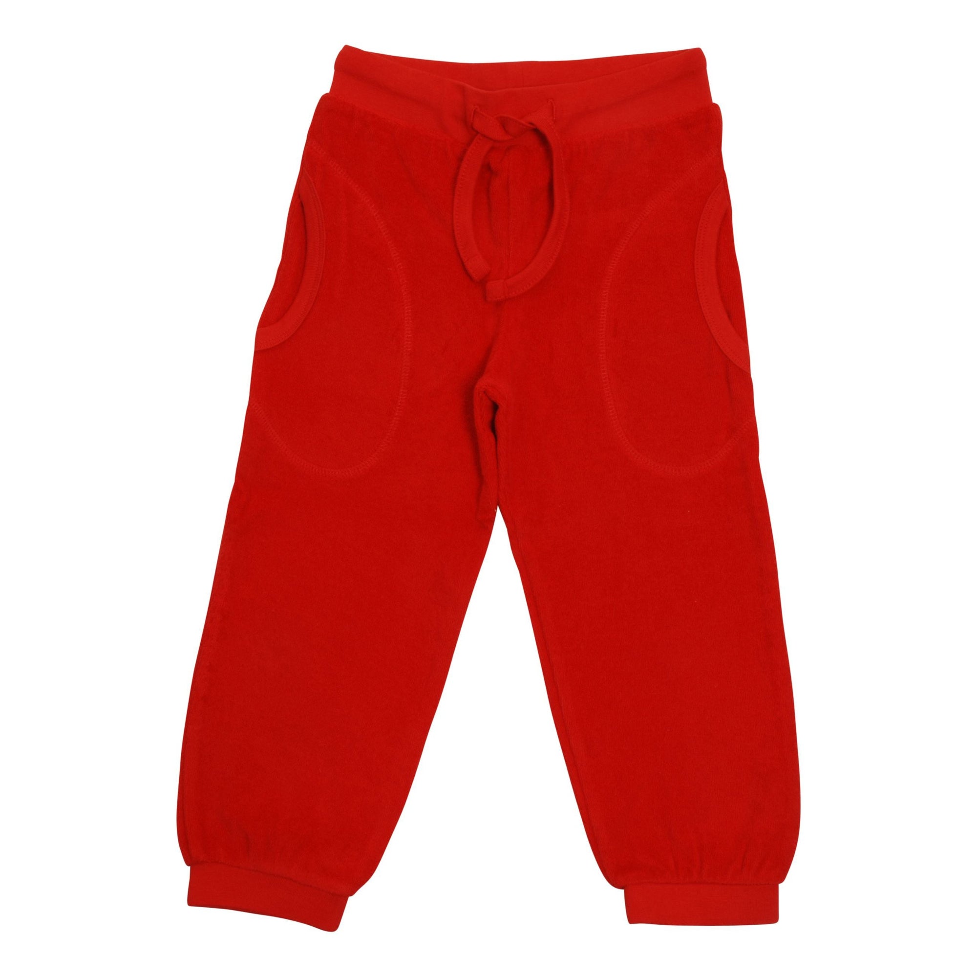 Poppy Red Terry Trousers-Duns Sweden-Modern Rascals