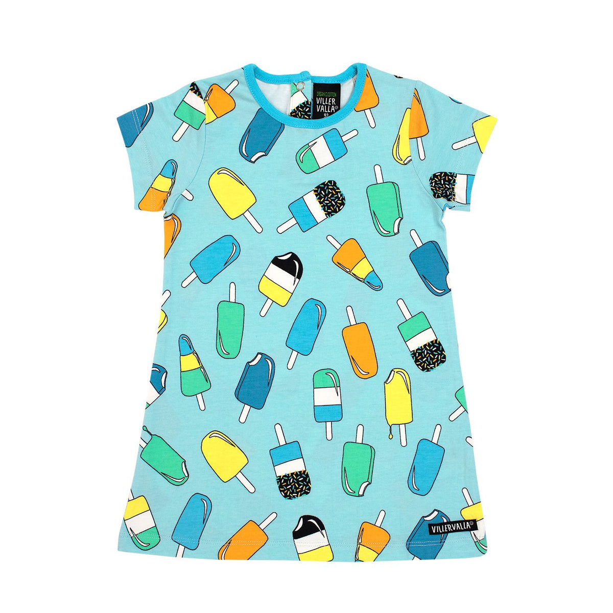 Popsicle Short Sleeve Dress - Light Aruba - 1 Left Size 2-3 years-Villervalla-Modern Rascals
