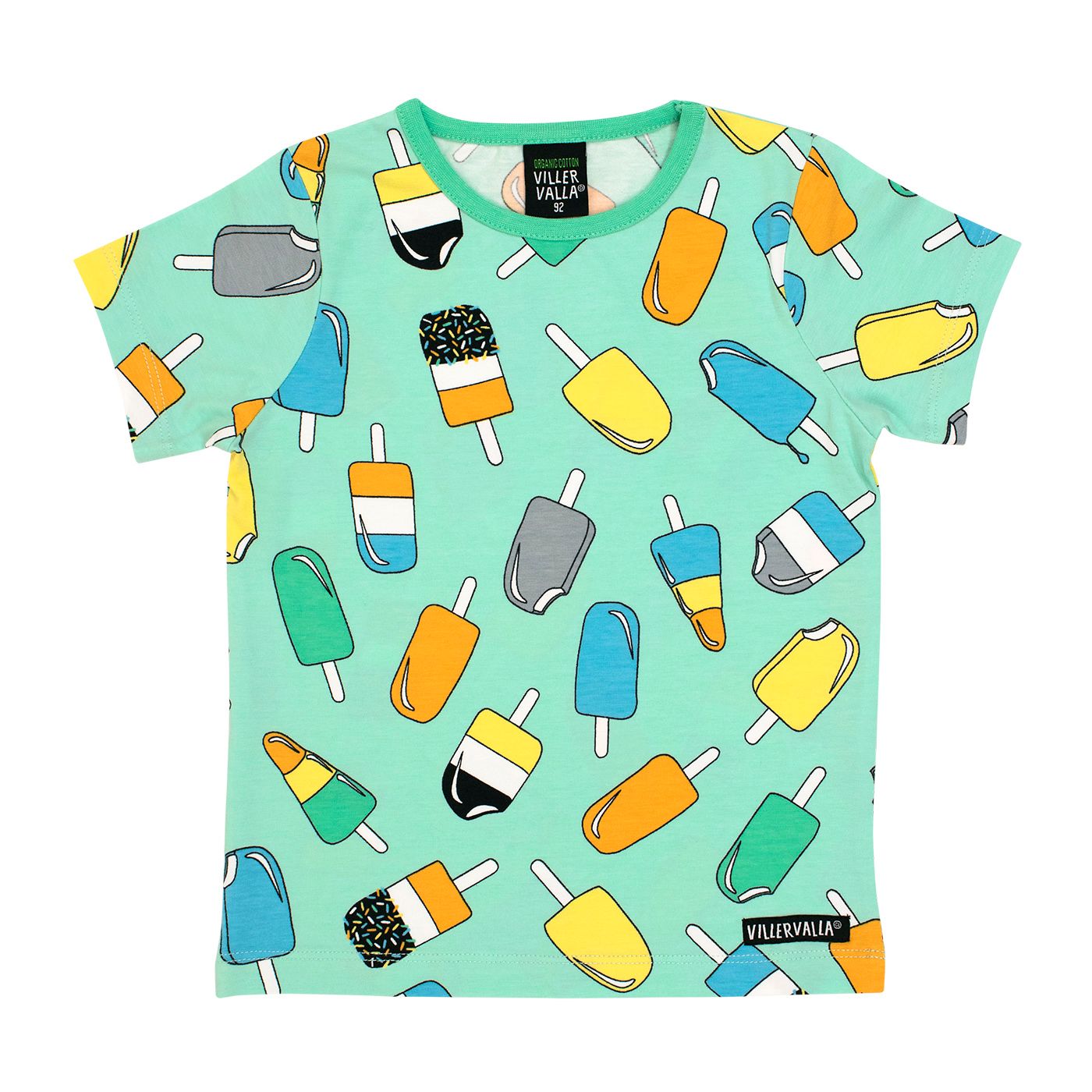 Popsicle Short Sleeve Shirt - Light Pear - 2 Left Size 2-3 & 8-9 years-Villervalla-Modern Rascals