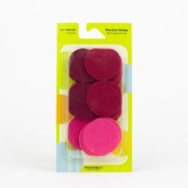 Pre-Cut Wool Circle Pack - 1 1/2" Red-WonderFil Specialty Threads-Modern Rascals