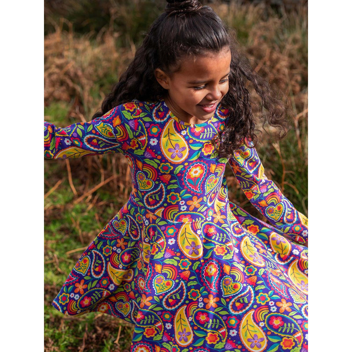 Pretty Paisley Sofia Skater Dress-Frugi-Modern Rascals