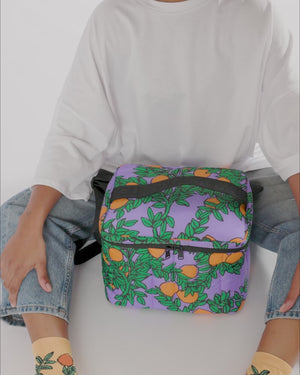 Baggu - Puffy Lunch Box - Peanuts Collab - Floral Snoopy