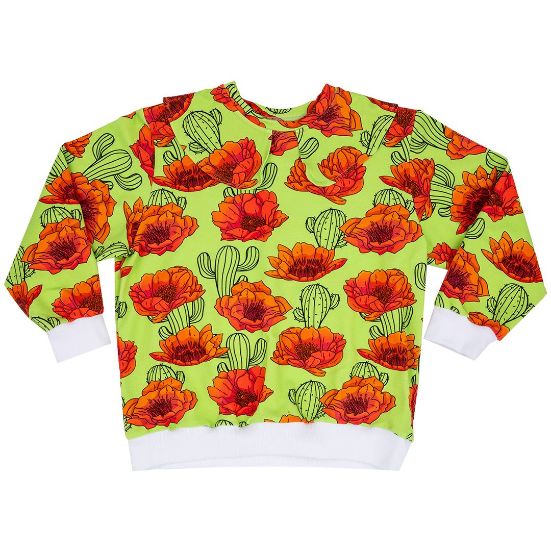 Prickly Pear Sweatshirt With Collar-Raspberry Republic-Modern Rascals