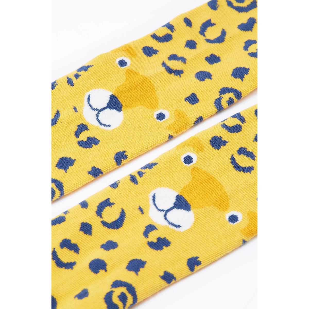 Primrose/Leopard Norah Tights - 1 Left Size 4-6 years-Frugi-Modern Rascals