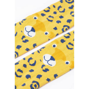 Primrose/Leopard Norah Tights - 1 Left Size 4-6 years-Frugi-Modern Rascals